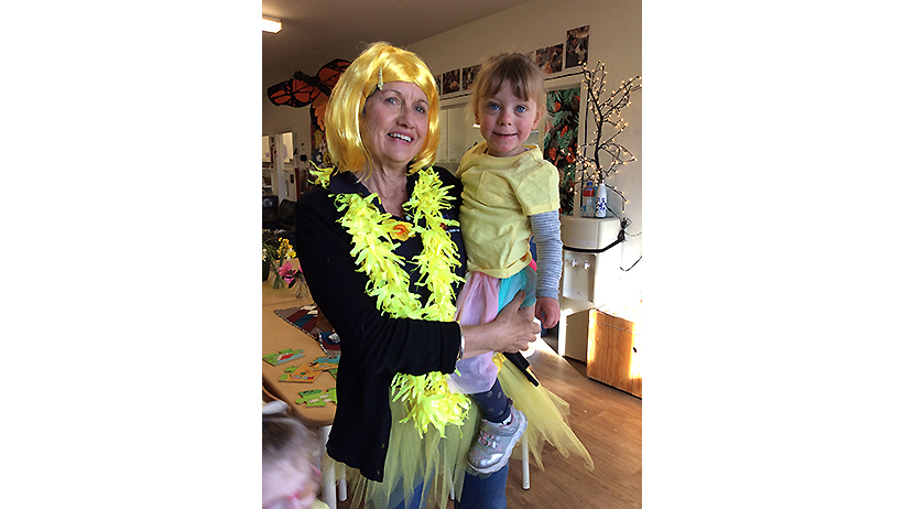 Children and teachers at Little Wonders Oamaru childcare supporting Daffodil Day